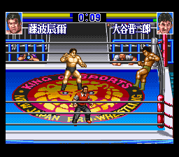 Shin Nihon Pro Wresling Kounin - '95 Tokyo Dome Battle 7 (Japan) In game screenshot